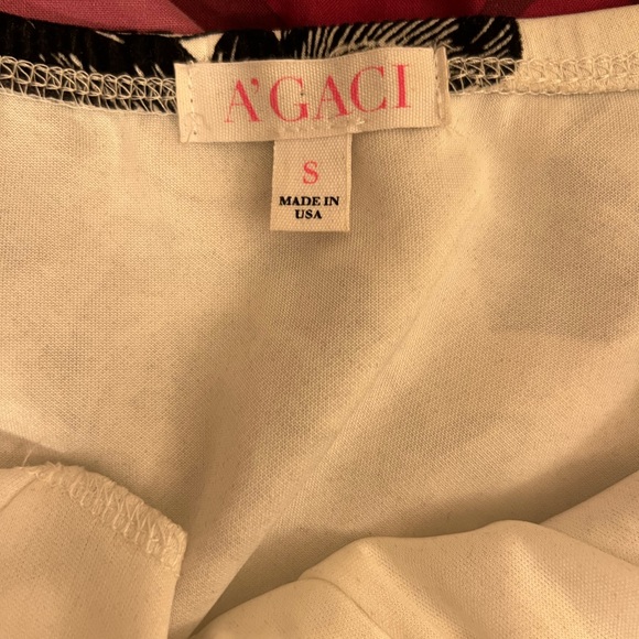 A’gaci Black/White Peplum Top/Blouse, Size: S - Picture 2 of 2